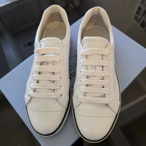 Prada White Leather Women's Sneakers